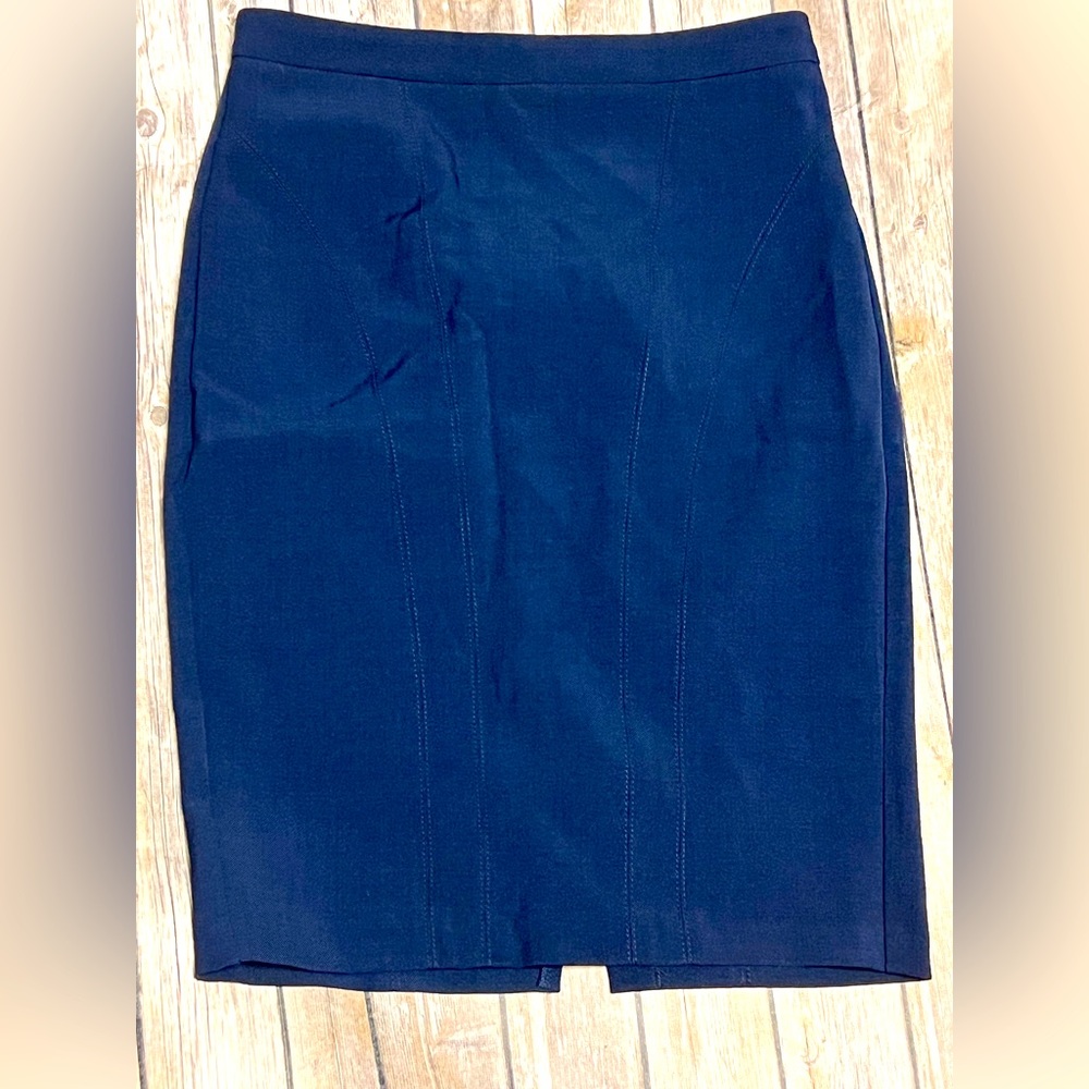 Xoxo Navy blue midi skirt for work or night out!